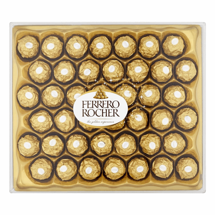 【Exclusive for new users】Ferrero Rocher Pralines Large Chocolate Box Covered in Milk Chocolate and Nuts - Box of 42 (525g)