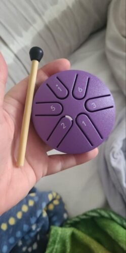 Ethereal Drum, A 3-inch 6-tones Steel Tongue Drum, Is Compact And Portable, Allowing People To Relieve Stress, Heal And Meditate. It Comes With Drumsticks And Music Notes. Eid Al-Adha Mubarak photo review