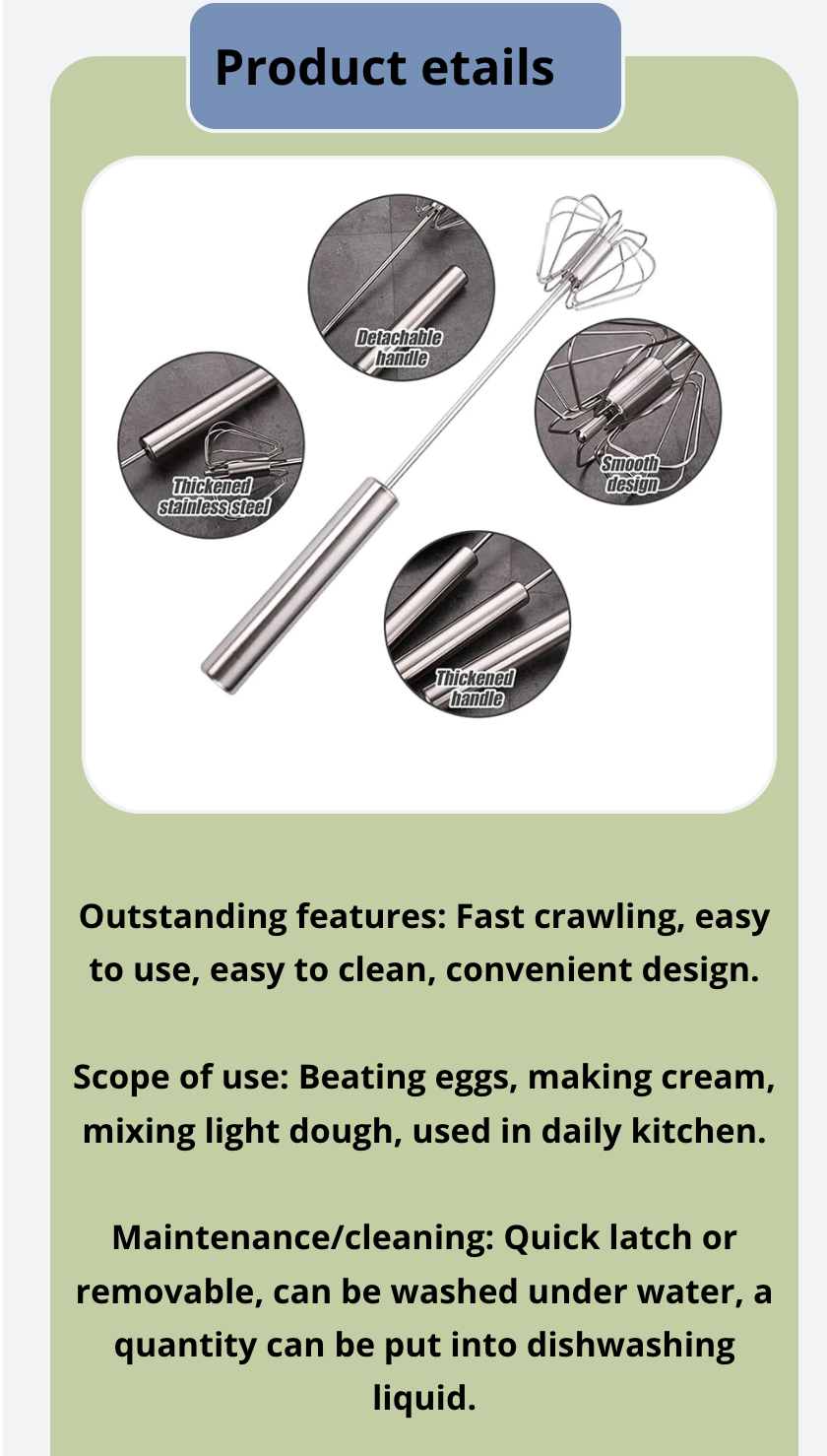 Manual❣Stainless Steel Hand Egg Beater
