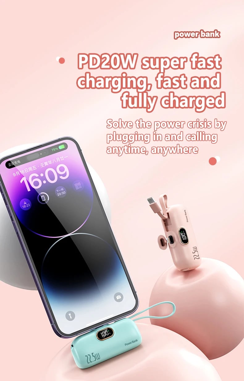 🎉⏰4000mAh Mini Portable Charger Power Bank for phone🔋
