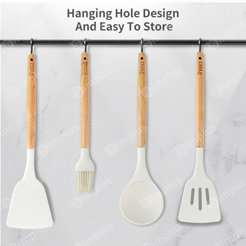 [Exclusive for new users]Simplus Silicone Spatula Silicone Kitchenware Non Stick Food Grade Silicone Cooking Tools A good helper in the kitchen, enjoy a delicious life
