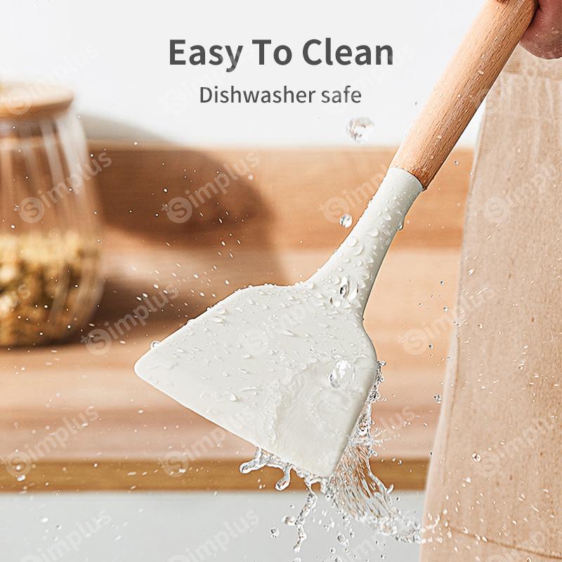 [Exclusive for new users]Simplus Silicone Spatula Silicone Kitchenware Non Stick Food Grade Silicone Cooking Tools A good helper in the kitchen, enjoy a delicious life